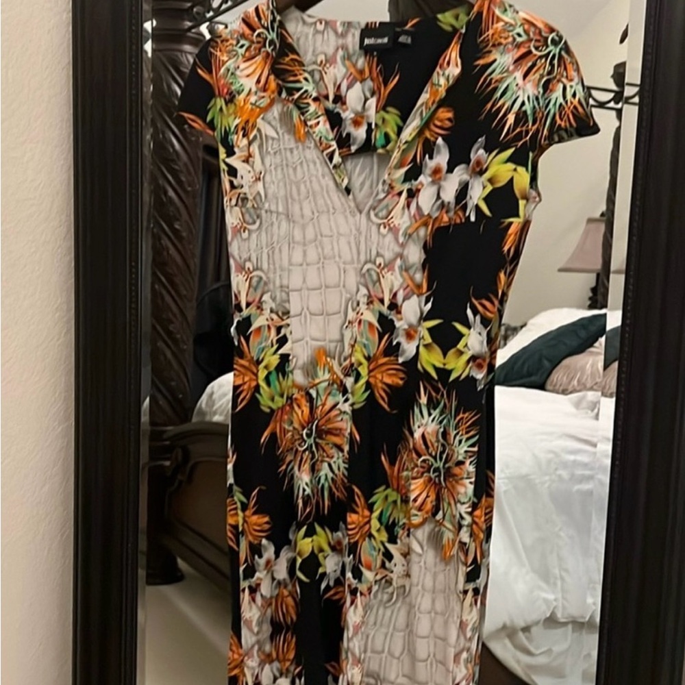 Just Cavalli Multicolor Floral Dress